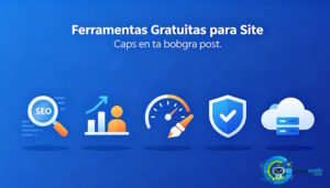 Conjunto de ferramentas gratuitas para site organizadas em ícones