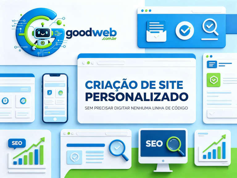 criação de site personalizado, fazer site profissional, criar site sem código