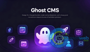 Logo Ghost CMS — plataforma open-source moderna e elegante