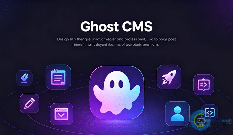 Logo Ghost CMS — plataforma open-source moderna e elegante