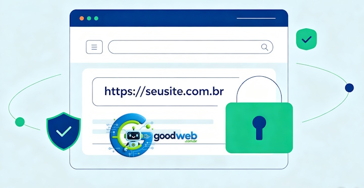 Cadeado verde indicando site seguro com SSL HTTPS
