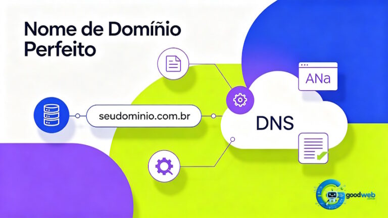 Lupa procurando nomes de domínio e símbolos corretos e errados